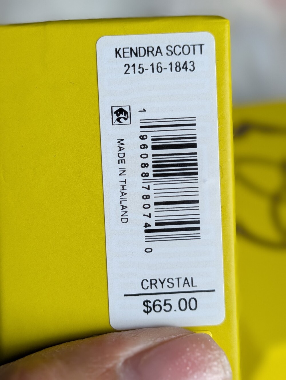 Kendra Scott Gold Crystal Oval Necklace and Earring Set - Picture 4 of 4
